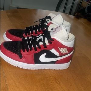 Nike Air Jordan- (red, white, and black)
